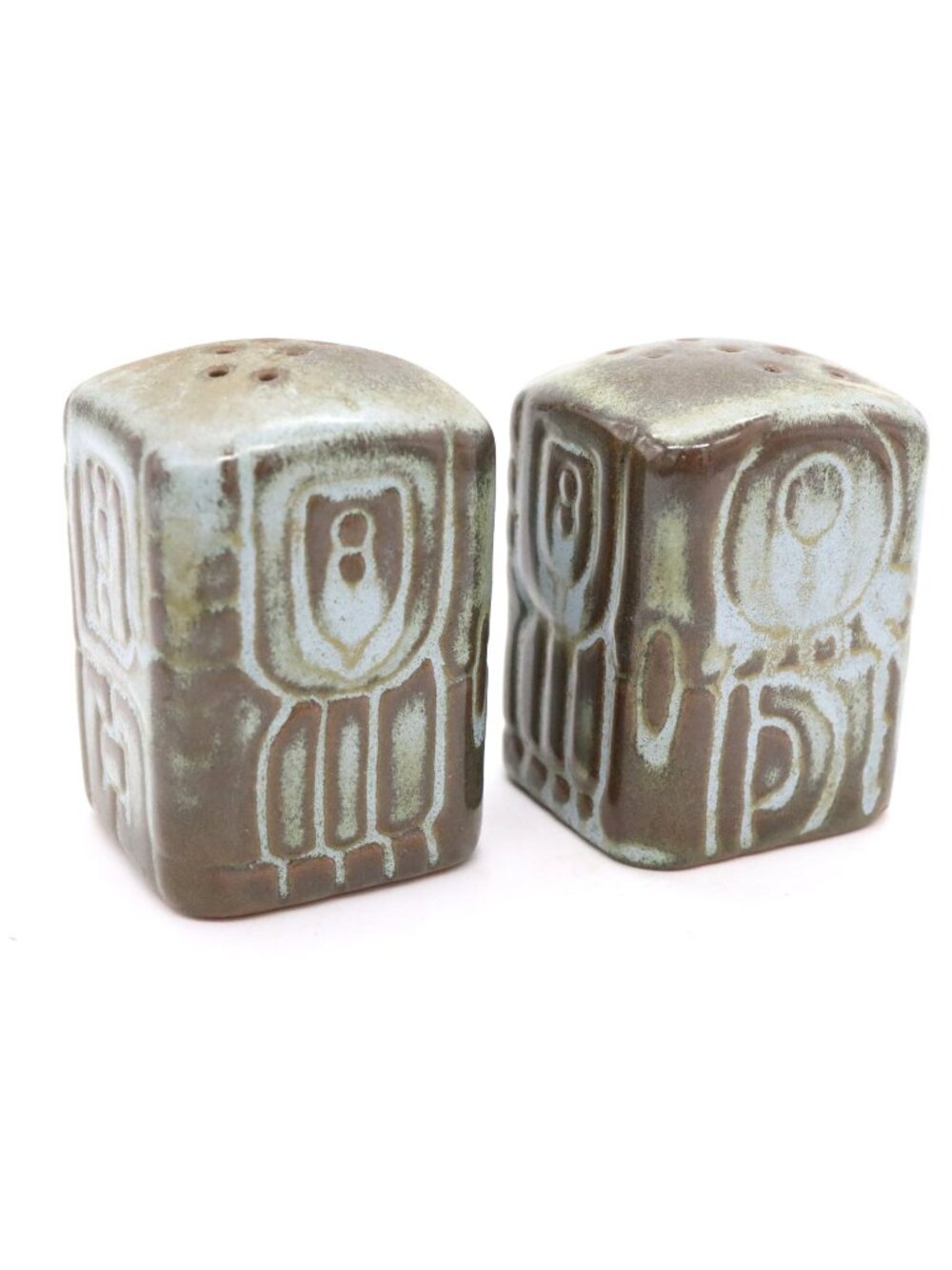 Mayan Aztec Prairie Green by FRANKOMA  Salt & Pepper MCM